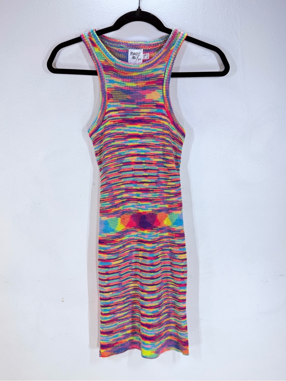 Princess Polly Elish Rainbow Knit Bodycon Mini Dress Size 2 NWT
